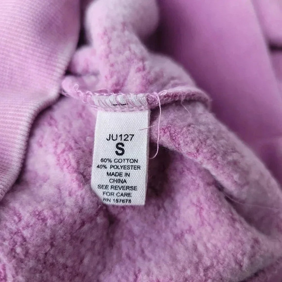 Reflex Women's Washed Pink Long Sleeve Pullover Hoodie Size: Small - Picture 7 of 7